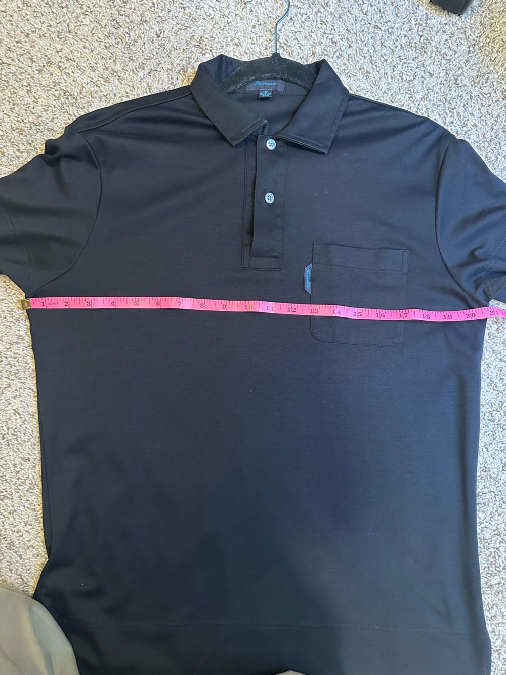 Façonnable Men’s Black Polo Shirt Short Sleeve Chest Pocket Classic Designer